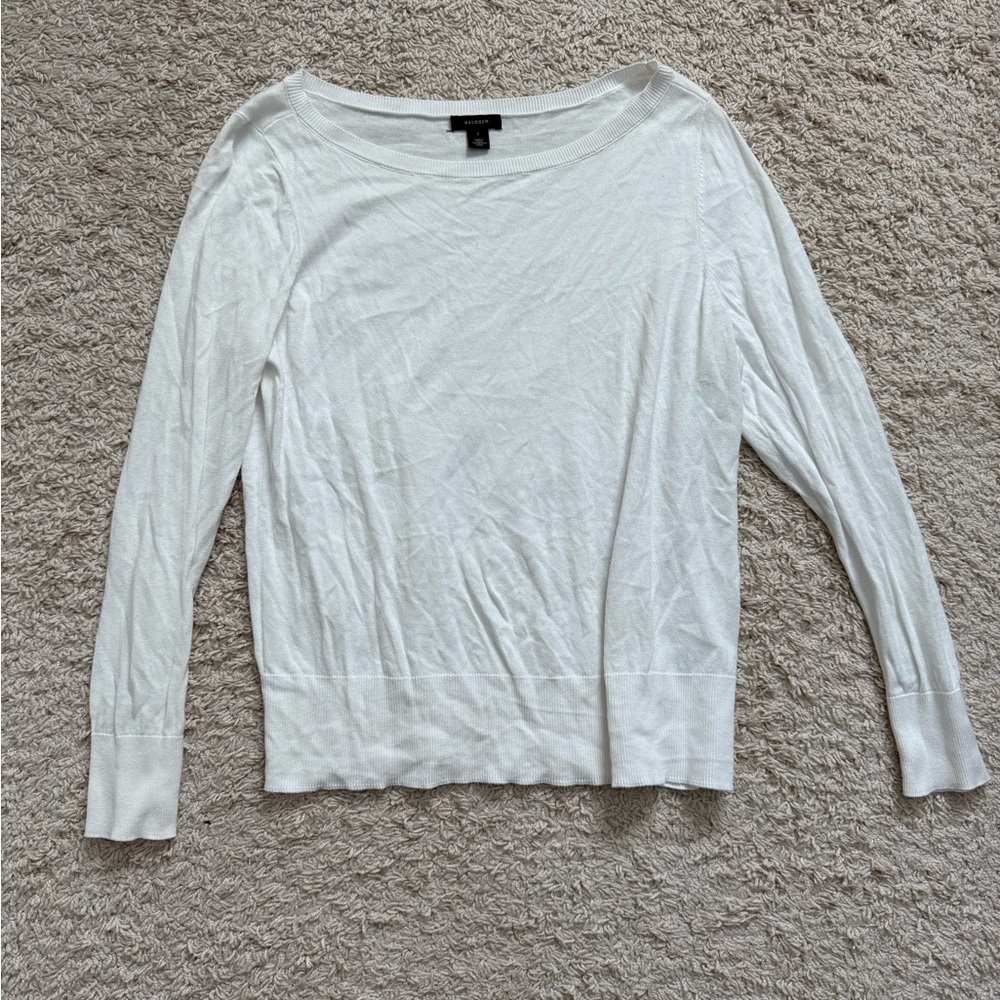 Halogen Boatneck Long Sleeve Sweater